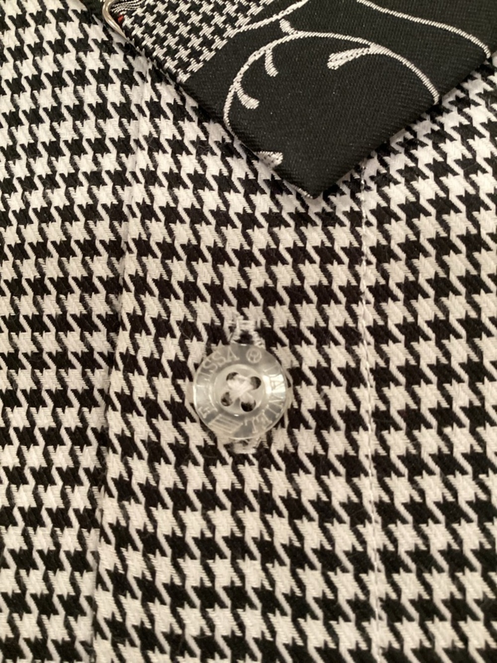Black & White Houndstooth Dress Shirt & Necktie - Picture 7 of 14